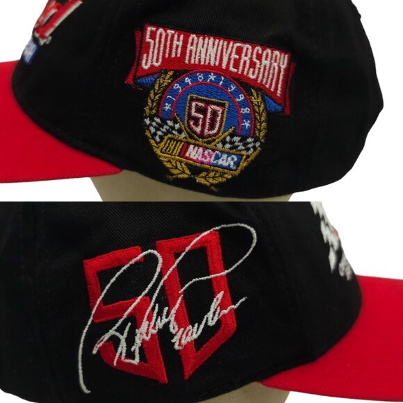 NASCAR 50th Anniversary Bud Official Beer Snapback Cap Trucker Baseball Hat - Picture 7 of 15